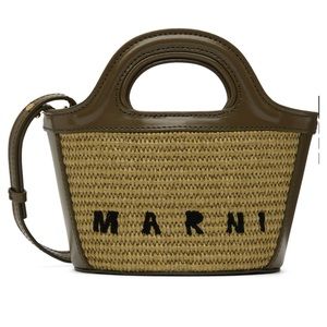 MARNI Khaki Micro Tropicalia Tote